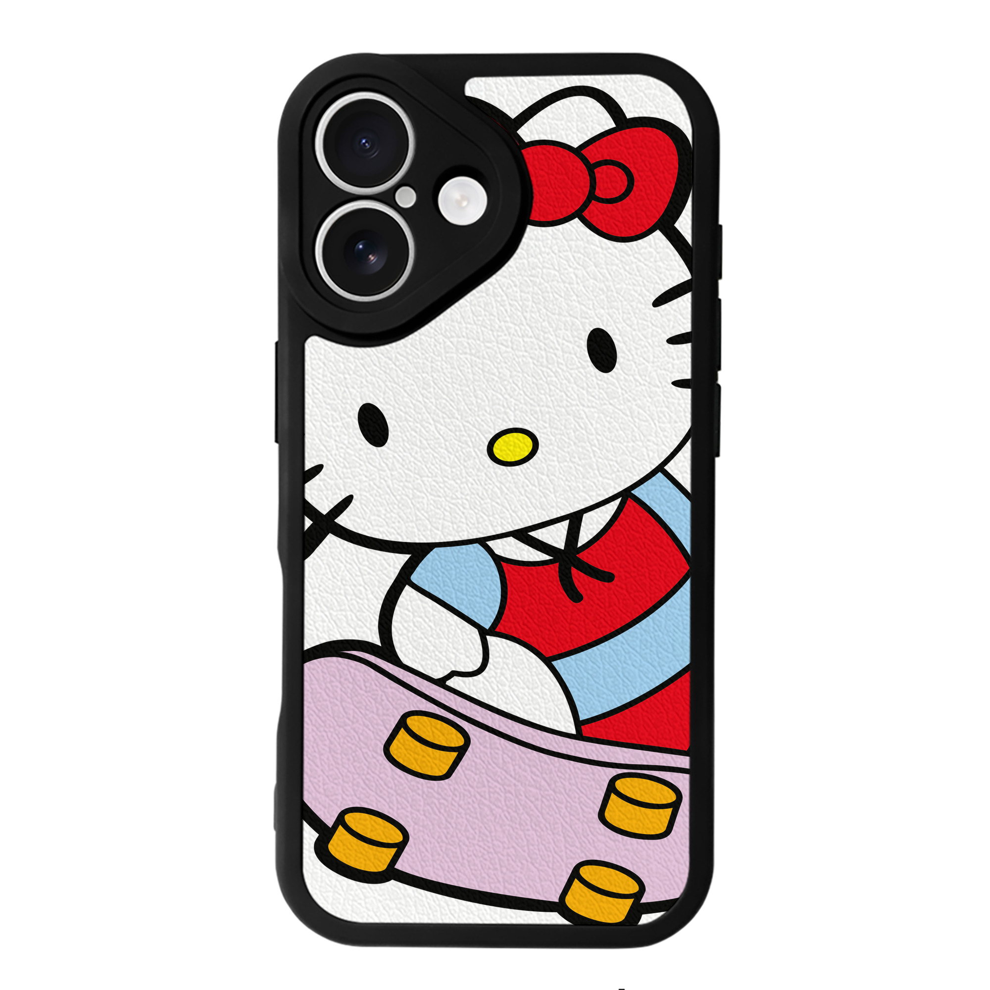 （画像用） Hello Kitty ハローキティ 【iPhone 16シリーズ対応】シリコンスマホケース（レザー調） 材質：シリコン
